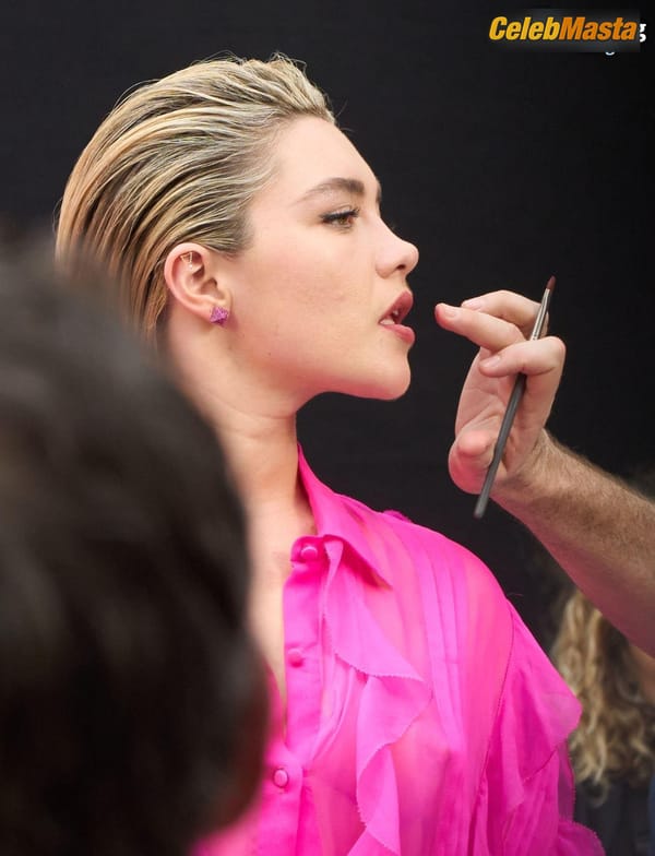 Florence Pugh Flashes Her Hot Tits During a Photoshoot for Valentinos New Campaign in Rome photo 48