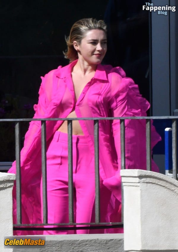 Florence Pugh Flashes Her Hot Tits During a Photoshoot for Valentinos New Campaign in Rome photo 55