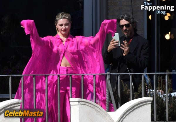 Florence Pugh Flashes Her Hot Tits During a Photoshoot for Valentinos New Campaign in Rome photo 56