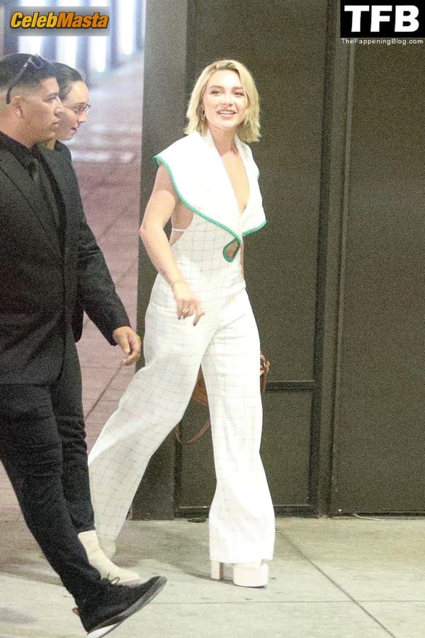Florence Pugh Seen Flaunting Her Hot Figure In White At The Wonder Q and A In Los Angeles photo 11