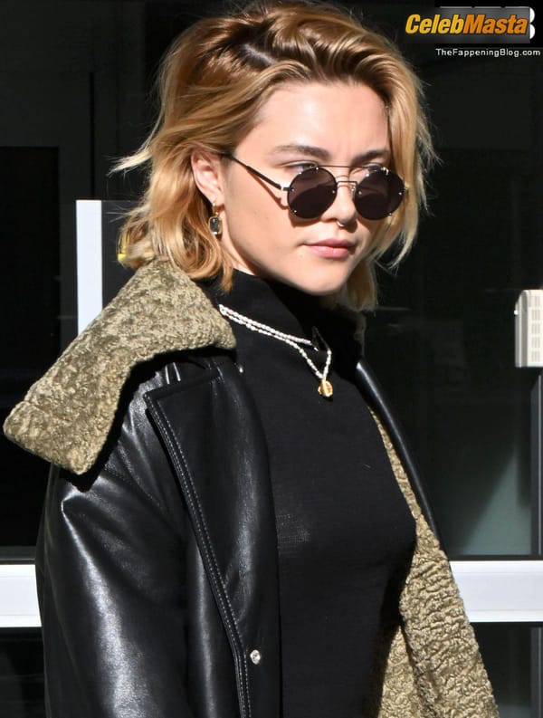 Florence Pugh Seen Showing Off Her Pokies At The JFK Airport In NYC photo 18