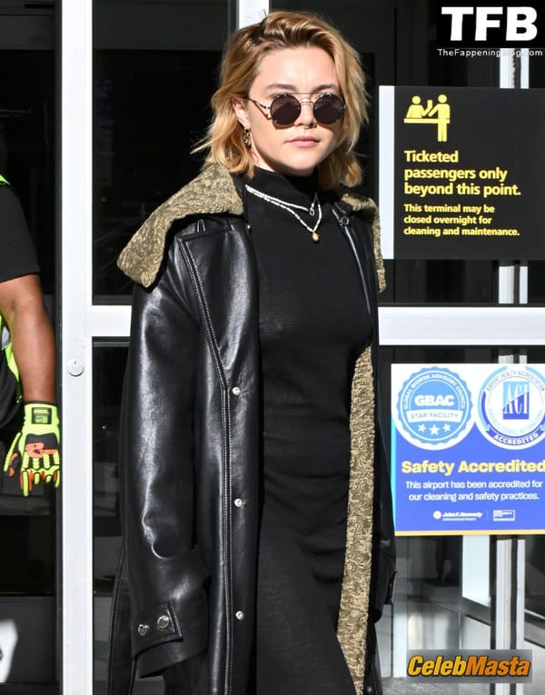 Florence Pugh Seen Showing Off Her Pokies At The JFK Airport In NYC photo 21
