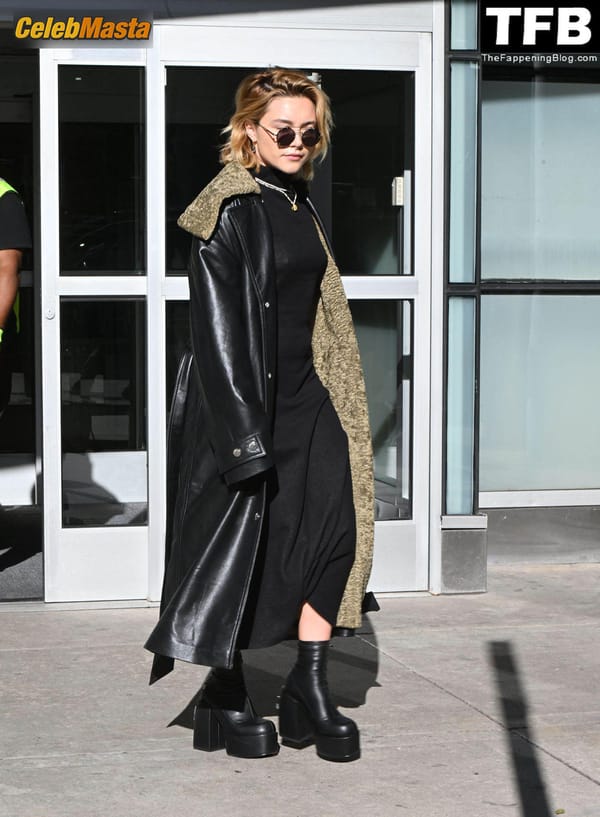 Florence Pugh Seen Showing Off Her Pokies At The JFK Airport In NYC photo 24