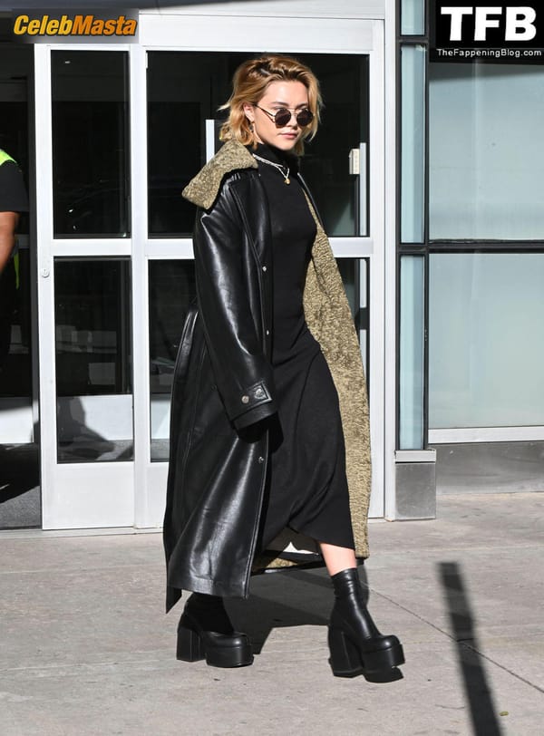 Florence Pugh Seen Showing Off Her Pokies At The JFK Airport In NYC photo 26