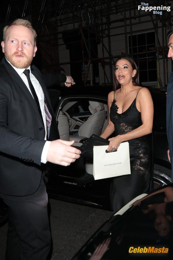 Eva Longoria Sizzles In A Black Dress At Victoria Beckhams 50th Birthday Bash In London photo 11