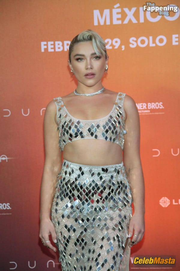 Florence Pugh Stuns In Glamorous Outfit At Dune: Part Two Bash Premiere In Mexico City photo 60