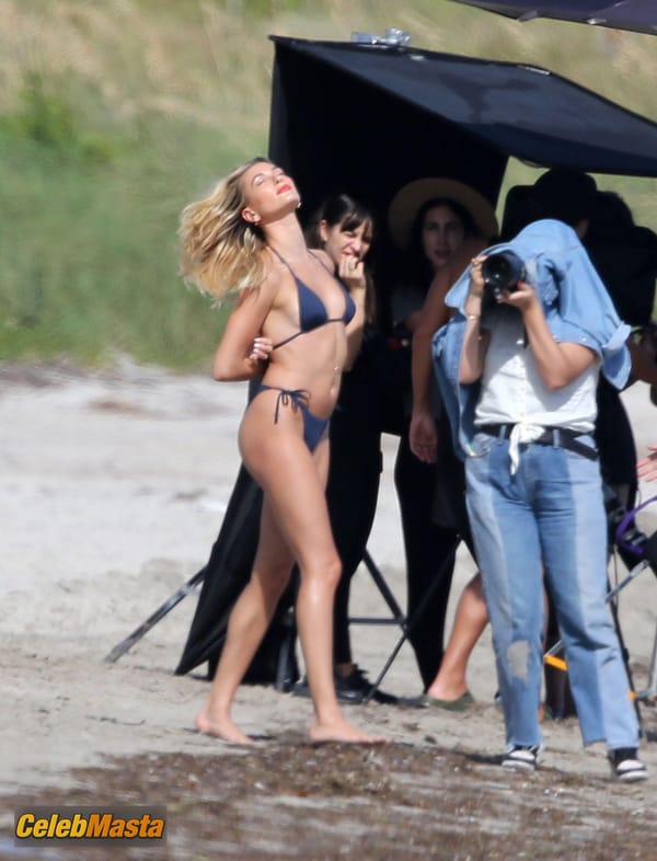 Hailey Baldwin Bieber poses during a photoshoot on the beach in Miami photo 11