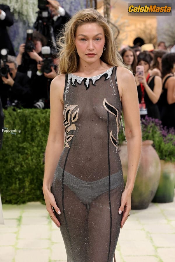 Gigi Hadid Flashes Her Hot Undies In A Gorgeous See-Through Dress At The Met Gala In NYC photo 24