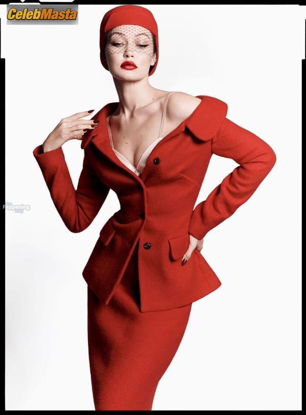 Gigi Hadid Poses In A Hot Bra And Shows Off Her Slender Figure In A Photoshoot For V Magazine photo 5