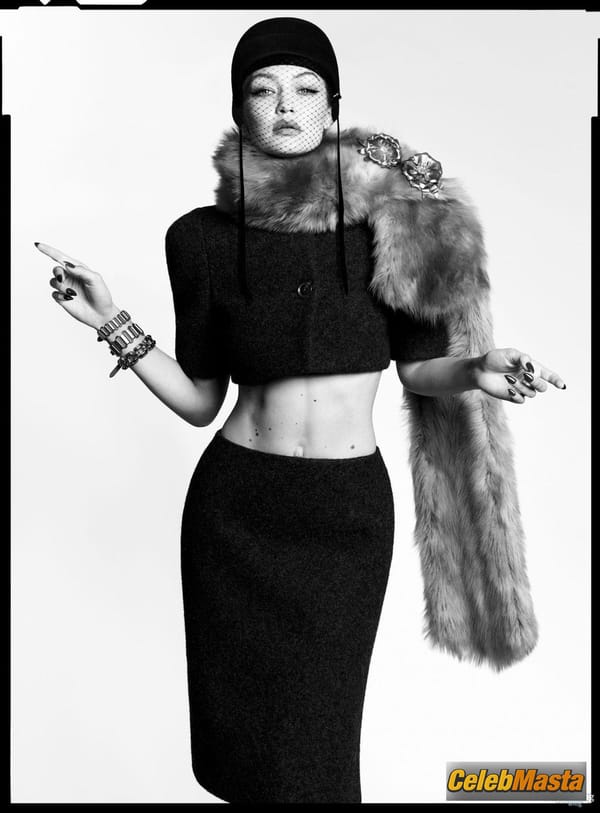 Gigi Hadid Poses In A Hot Bra And Shows Off Her Slender Figure In A Photoshoot For V Magazine photo 9