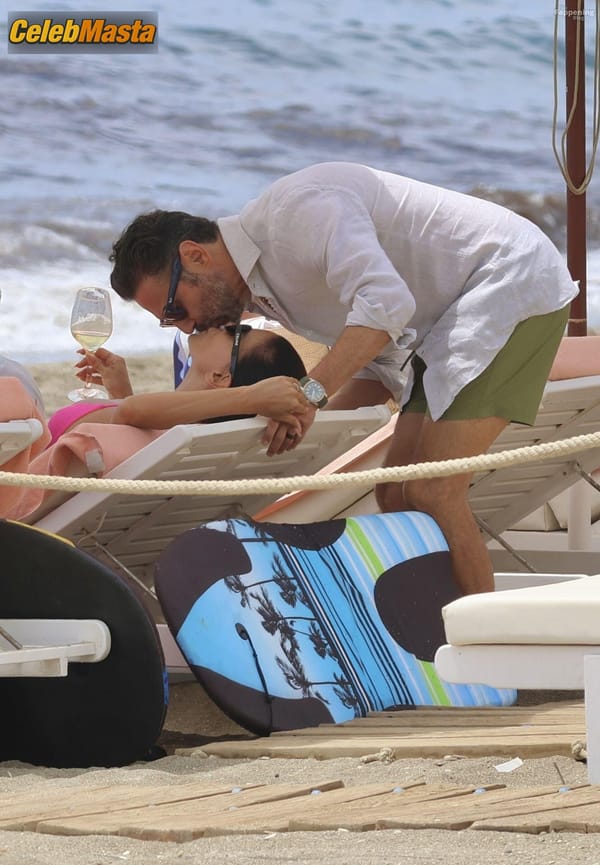 Eva Longoria Spotted With Jose Baston Showing Off Her Voluptuous Body In A Hot Pink Bikini At Marbella Beach In Spain photo 14