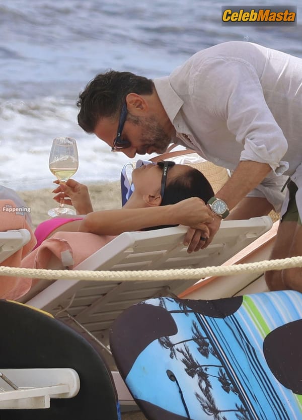 Eva Longoria Spotted With Jose Baston Showing Off Her Voluptuous Body In A Hot Pink Bikini At Marbella Beach In Spain photo 25