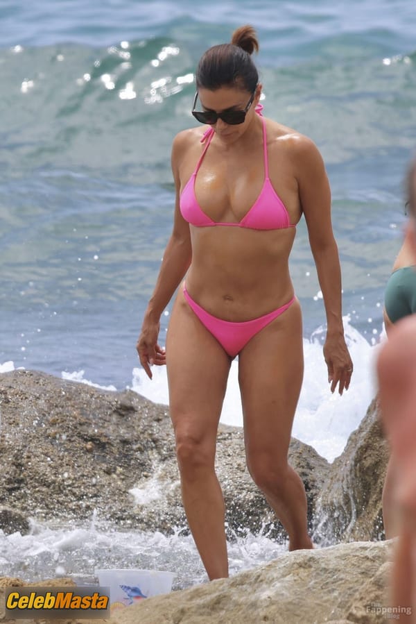 Eva Longoria Spotted With Jose Baston Showing Off Her Voluptuous Body In A Hot Pink Bikini At Marbella Beach In Spain photo 58