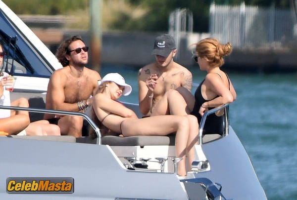 Gigi Hadid On Yacht With Brother Anwar Hadid And Some Friends in Miami photo 18