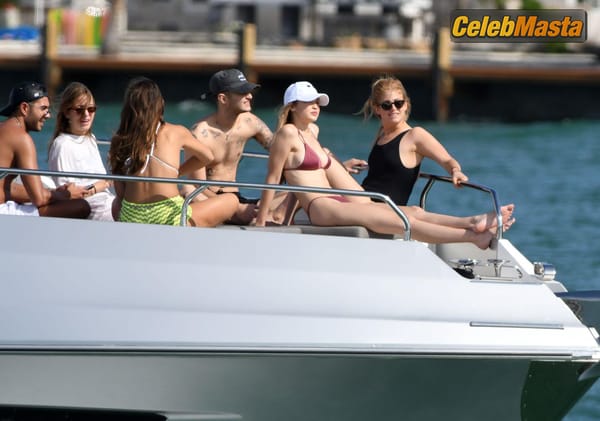 Gigi Hadid On Yacht With Brother Anwar Hadid And Some Friends in Miami photo 21