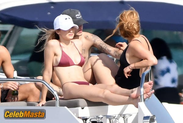 Gigi Hadid On Yacht With Brother Anwar Hadid And Some Friends in Miami photo 22