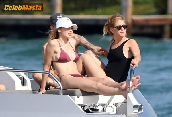 Gigi Hadid On Yacht With Brother Anwar Hadid And Some Friends in Miami photo 24