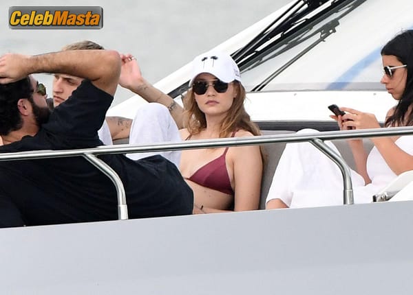 Gigi Hadid On Yacht With Brother Anwar Hadid And Some Friends in Miami photo 31