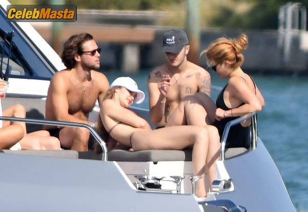 Gigi Hadid On Yacht With Brother Anwar Hadid And Some Friends in Miami photo 35