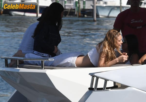 Gigi Hadid On Yacht With Brother Anwar Hadid And Some Friends in Miami photo 39
