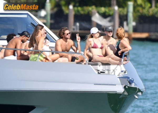 Gigi Hadid On Yacht With Brother Anwar Hadid And Some Friends in Miami photo 44
