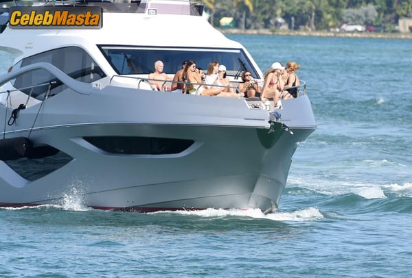 Gigi Hadid On Yacht With Brother Anwar Hadid And Some Friends in Miami photo 48