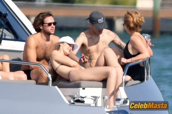 Gigi Hadid On Yacht With Brother Anwar Hadid And Some Friends in Miami photo 56