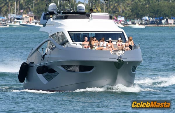 Gigi Hadid On Yacht With Brother Anwar Hadid And Some Friends in Miami photo 60