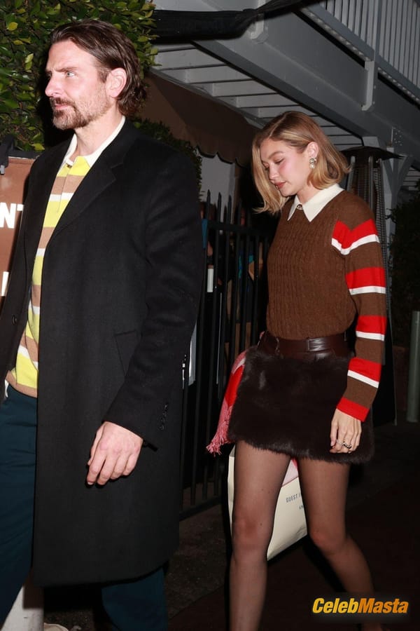Gigi Hadid Seen With Her Boyfriend Bradley Cooper Going For A Dinner In Beverly Hills photo 24