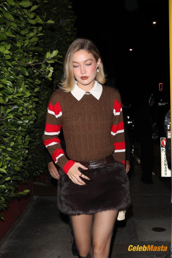 Gigi Hadid Seen With Her Boyfriend Bradley Cooper Going For A Dinner In Beverly Hills photo 25