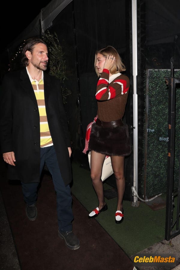 Gigi Hadid Seen With Her Boyfriend Bradley Cooper Going For A Dinner In Beverly Hills photo 28
