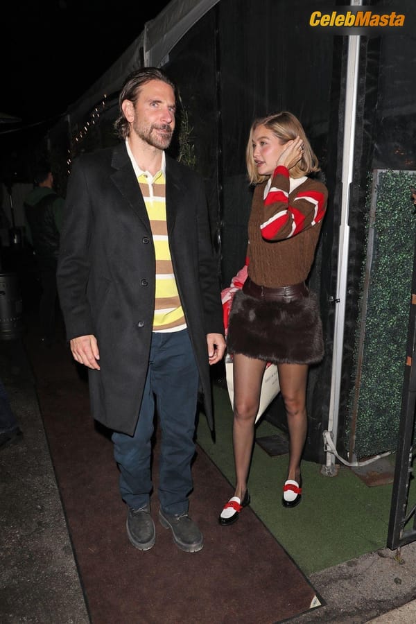 Gigi Hadid Seen With Her Boyfriend Bradley Cooper Going For A Dinner In Beverly Hills photo 37