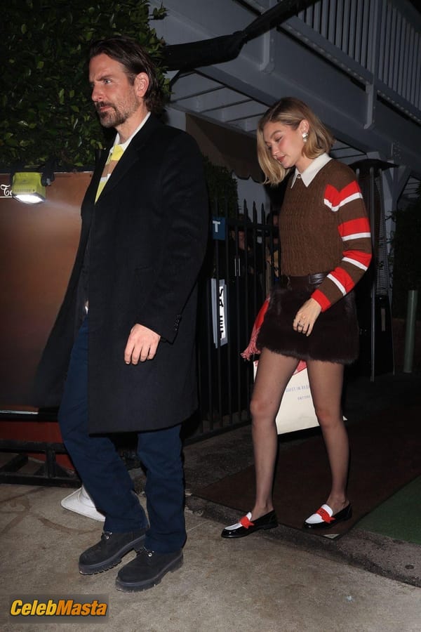 Gigi Hadid Seen With Her Boyfriend Bradley Cooper Going For A Dinner In Beverly Hills photo 58