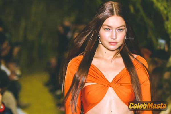 Gigi Hadid Walking Down the Runway Wearing A See Through Top At The Paris Fashion Week photo 2