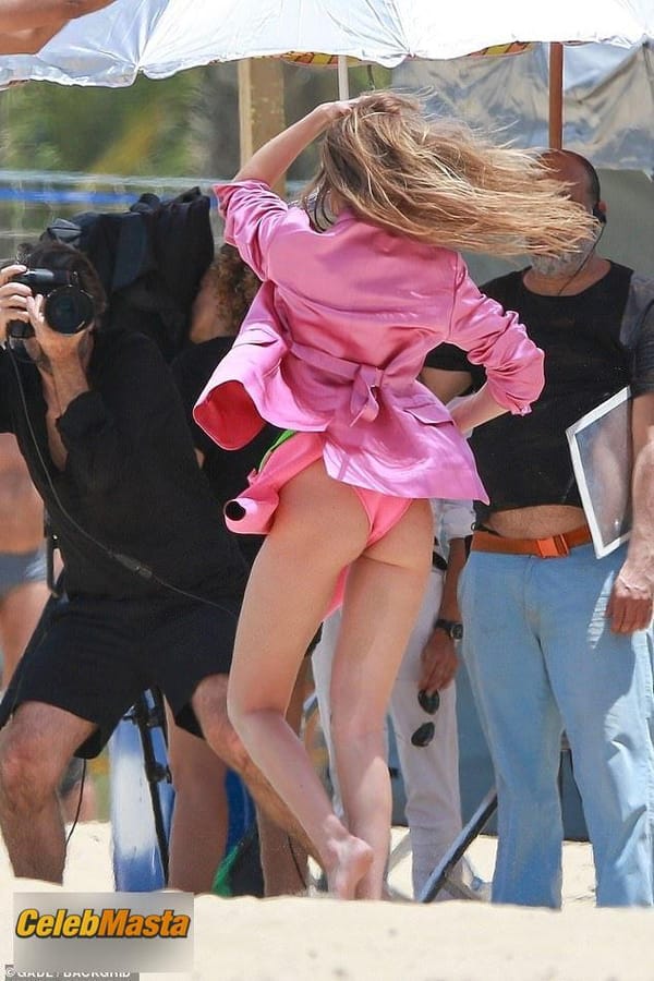 Gigi Hadid in Pink During A Candid Photoshoot in Rio, Brazil photo 10
