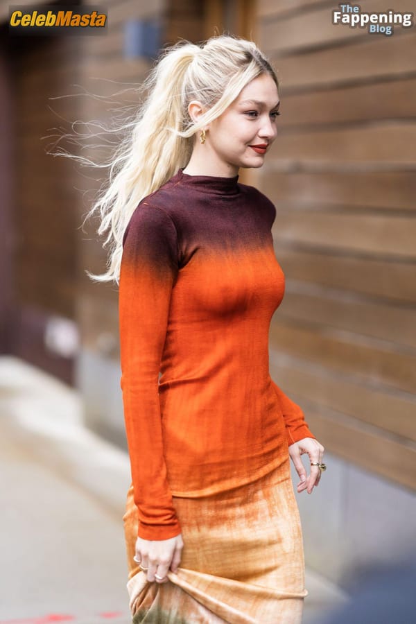 Gigi Hadid Returning to Her NoHo Home Wearing a Colorful Dress photo 26