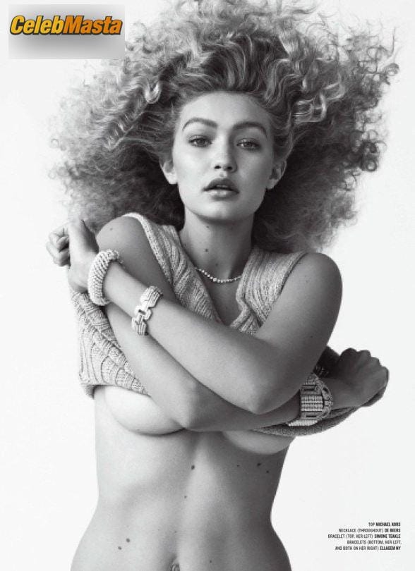 Gigi Hadid Topless for V Magazine photo 10
