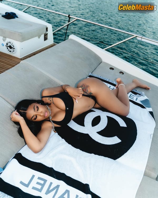Yung Miami Photo Gallery: Flaunts Body On Boat In Black Bikini photo 1