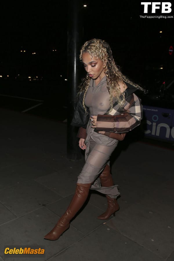 FKA twigs Pics: Seen Flashing Her Tits In London photo 5