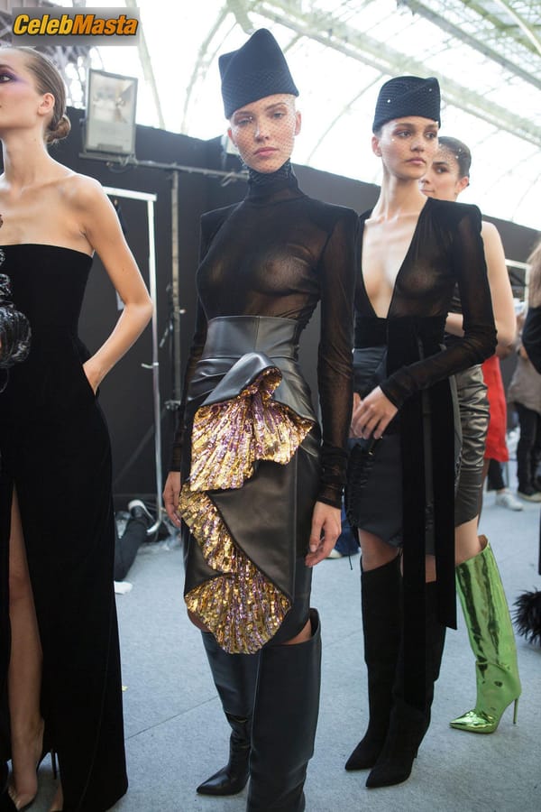 Sasha Luss Photo Gallery: In A See-through Black Top While Alexandre Vauthier Hc photo 4
