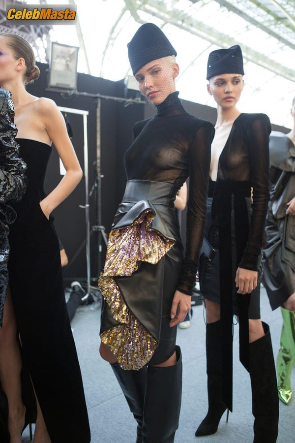 Sasha Luss Photo Gallery: In A See-through Black Top While Alexandre Vauthier Hc photo 6