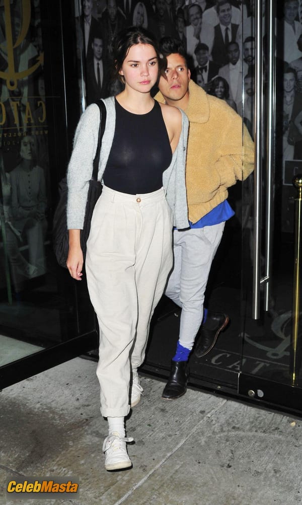 Maia Mitchell Pics: Spotted Braless At Catch La In Los Angeles photo 1