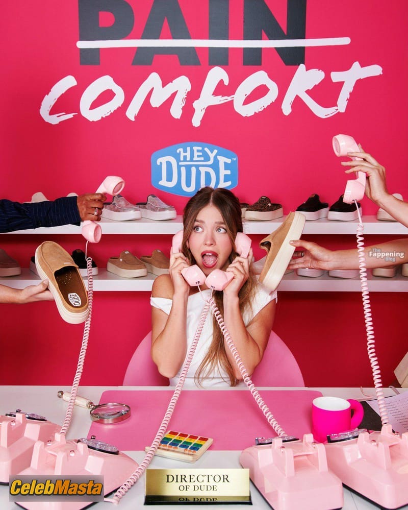 Sydney Sweeney Sexy Poses Her Attractive Legs In HEYDUDE Campaign Photoshoot photo 4