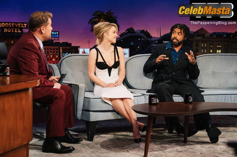 Sydney Sweeney Sexy Seen Showing Off Her Hot Cleavage On The Late Show With James Corden In LA Photo Gallery photo 4