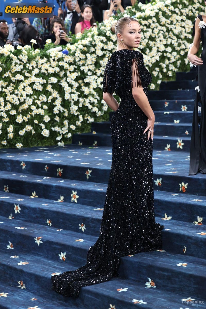 Sydney Sweeney Sexy Shows Off Her Hot Boobs In A Sequin Black Dress At Met Gala In New York City Photo Gallery photo 2