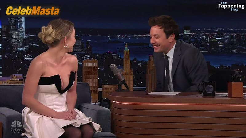 Sydney Sweeney Sexy Shows Off Her Hot Tits In Revealing Dress At The Tonight Show In New York City Photo Gallery photo 1