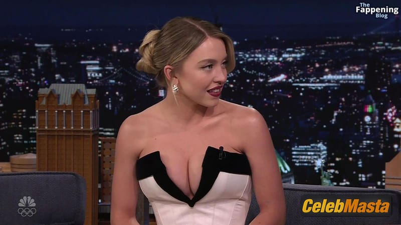 Sydney Sweeney Sexy Shows Off Her Hot Tits In Revealing Dress At The Tonight Show In New York City Photo Gallery photo 4