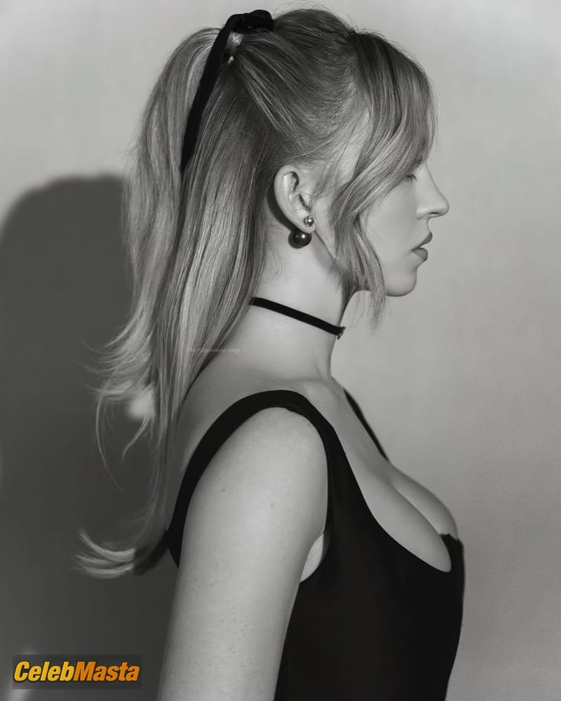 Sydney Sweeney Sexy Shows off Her Hot Cleavage In A Black Dress In A Promo Photoshoot by Elias Tahan photo 1