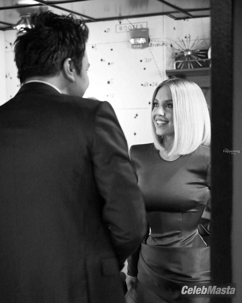 Sydney Sweeney Sexy Stuns In Steamy Red Dress On Tonight Show Starring Jimmy Fallon In NYC Photo Gallery photo 2