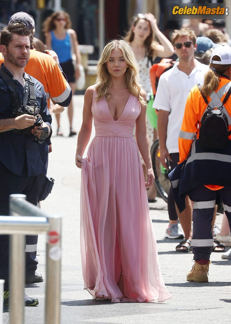 Sydney Sweeney Sizzles In Bondi In A Sexy Pink Gown Photo Gallery photo 2